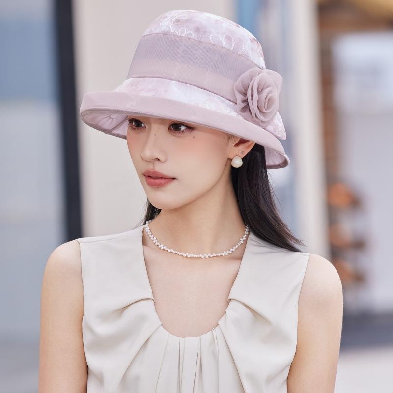 Summer Organza Sun Hat Children Casual Sun Hat Mother Travel Sunscreen Basin Hat In the Elderly Bucket Hat
