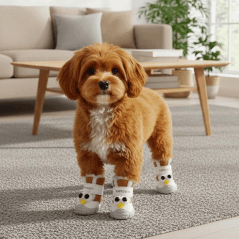 Protiskluzové sněhule pro domácí mazlíčky Odolné psí fleecové boty Pohodlné boty pro domácí psy Venkovní