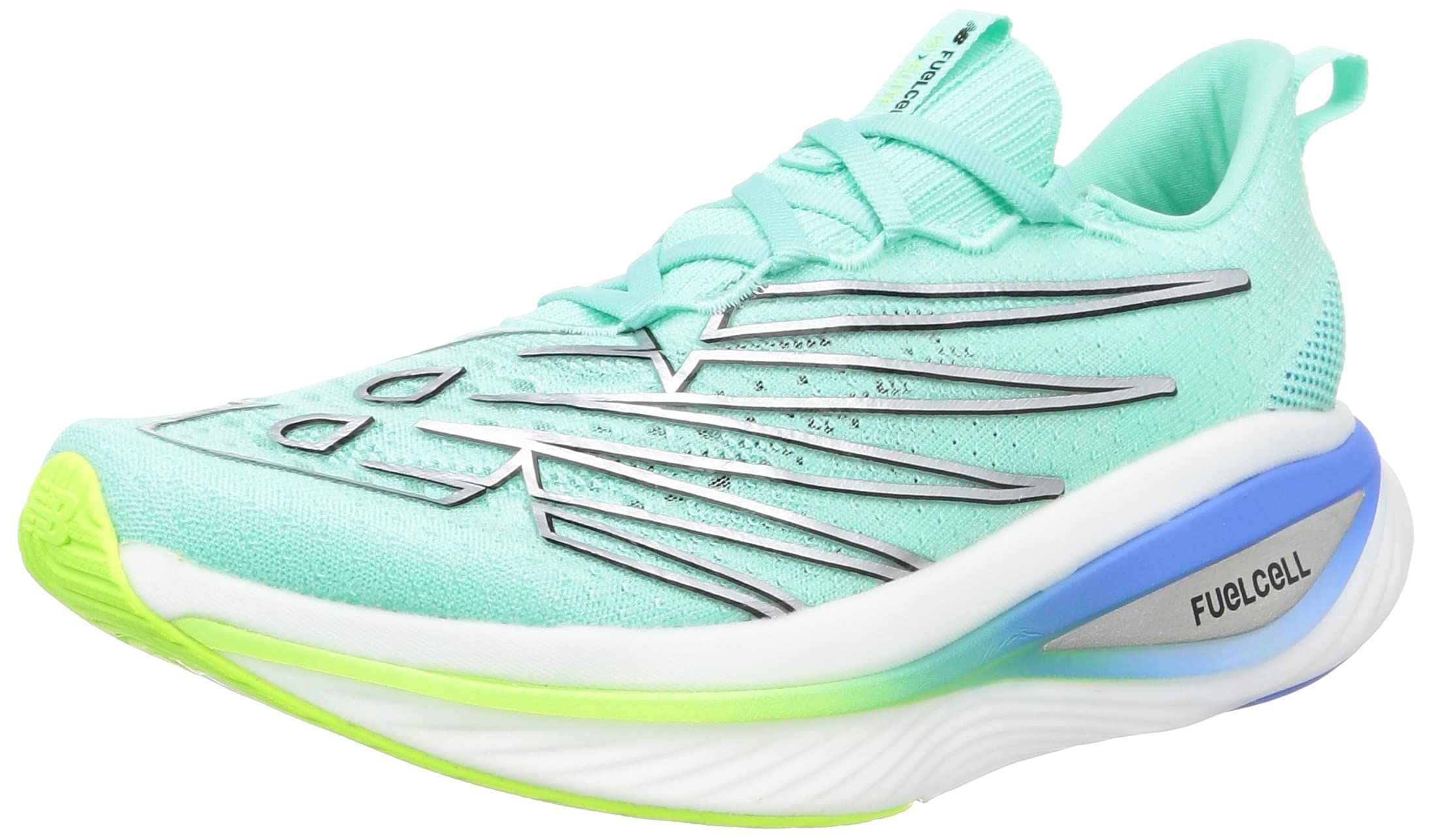 

New Balance FuelCell SuperComp Elite v3 Running LT3 Size cm Women s Shoes, (Blue/Green), B, 24.0