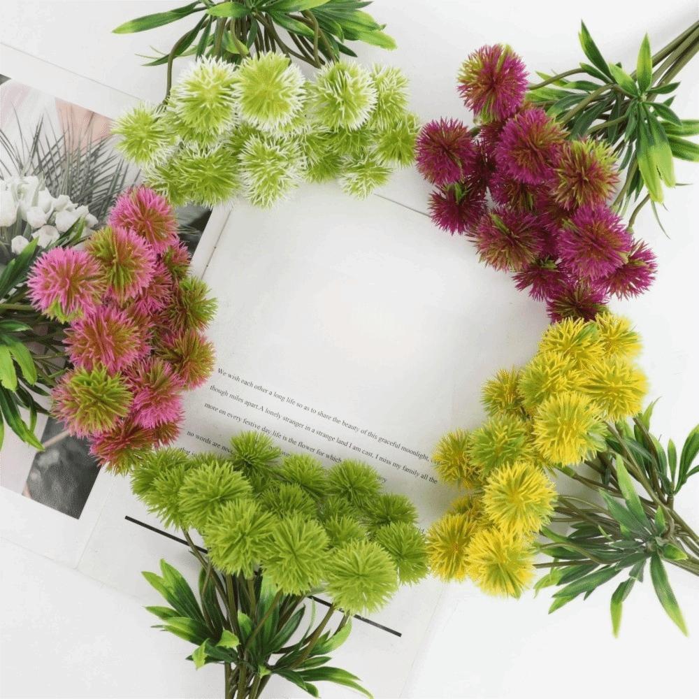 Realistic Fake Chrysanthemum Ball Chrysanthemum Artificial Flower Branch Photography Prop