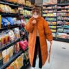 Giacca Imbottita Invernale Media Lunghezza Sopra il Ginocchio Piumino Imbottito da Donna Versione Coreana di Giacca Imbottita Spessa Larga con Cappuccio