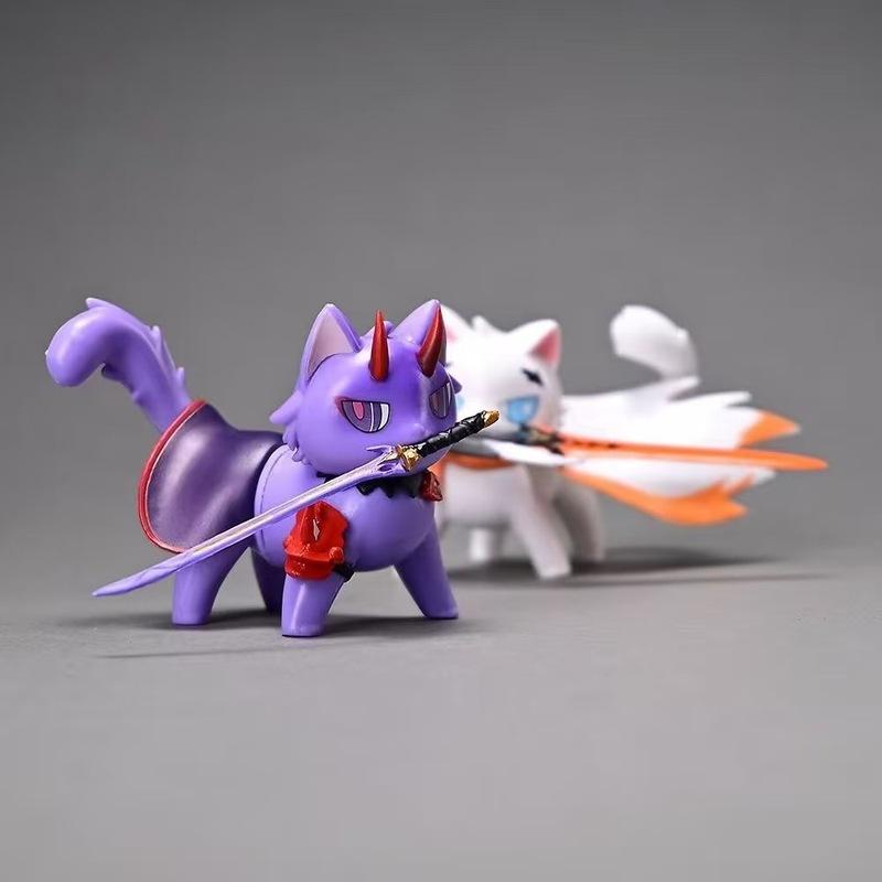 5CM Honkai Impact 3rd Raiden Mei Kiana Cute Cat Version Figure Anime Desktop & Case Ornament Collectible Model Statue Toys Gift