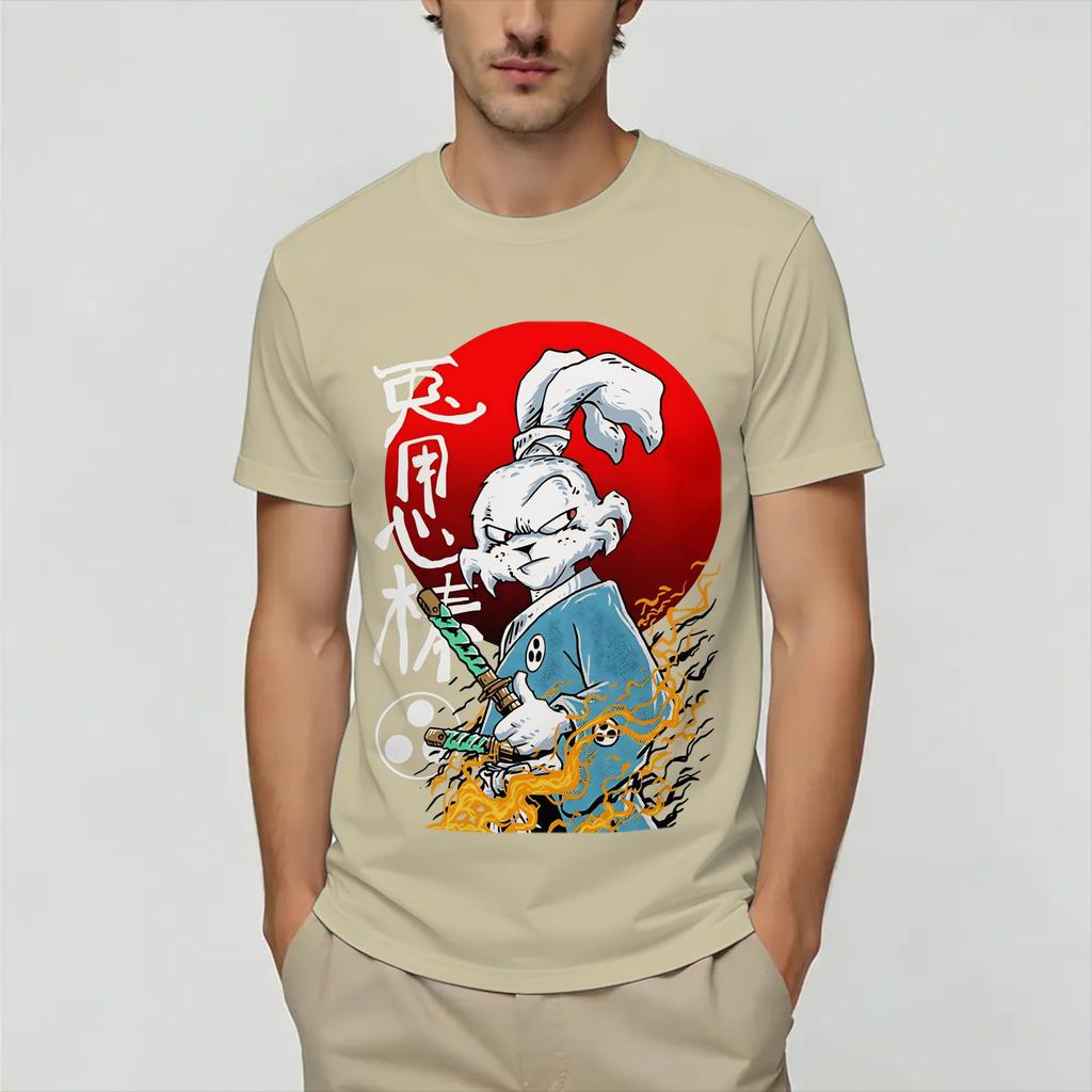 Rabbit Yojimbo Unisexs T Shirts Leisure Tees Short Sleeve Crew Neck Tshirts Cotton Plus Size Clothing
