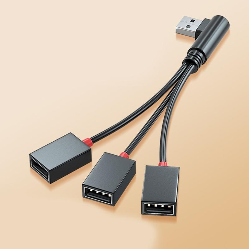 3 In 1 USB Splitter Cable, USB Power Splitter 1 Male To 3 Female USB 2.0 Adapter 1 To 3 USB Splitter USB Extension Cable