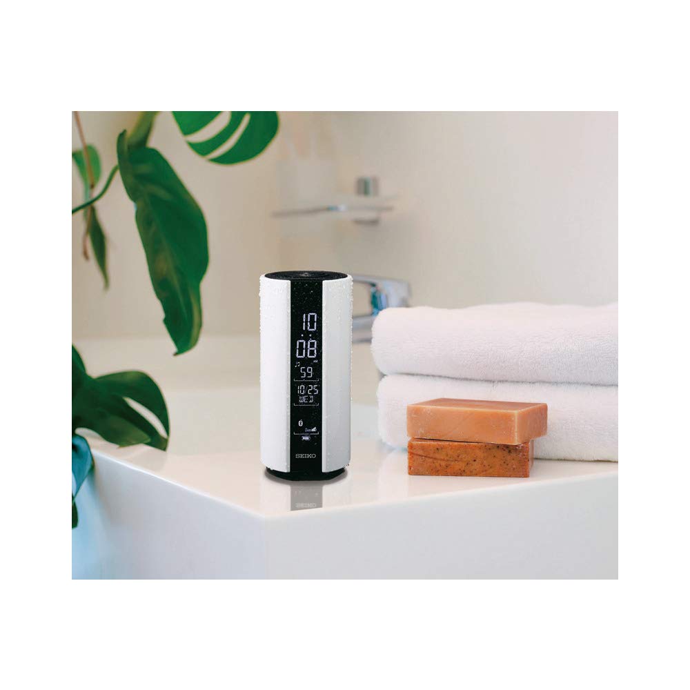 Seiko Clock Alarm Clock Clock Waterproof Digital White Height X Width X Depth 6cm SS201W Multi-Sound 15.1 6.6