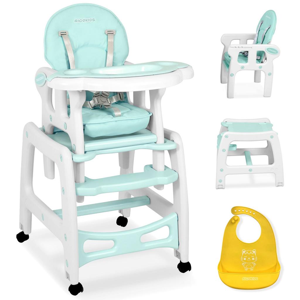 Sinco 5-in-1 turquoise feeding chair
