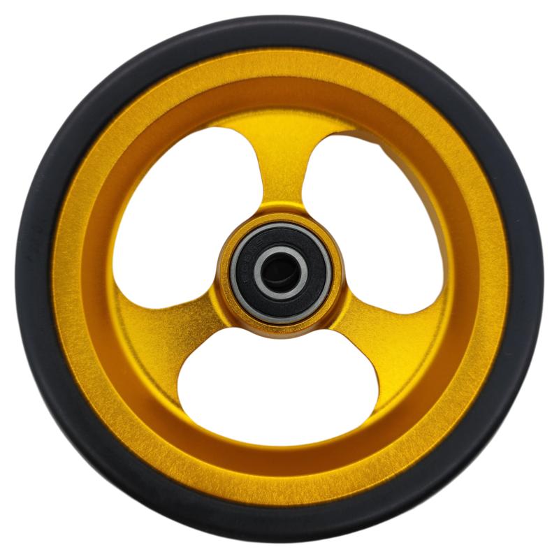 5 Inch Wheelchair Front Wheel Accessories Aluminum Alloy Lightweight Flexible Pu Solid Tire