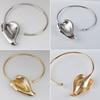 Exaggerated Pleated Metal Open Choker Necklace Stylish Metal Flower Choker Necklace Women's Party Neckchain Accessory