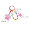 Acrylic Flower Keychain with Quicksand Charm Eye catching Moving Sand Keyring Keys Chain Ornament for Bag Phone Cover