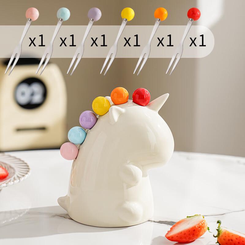 LISM Kids Unicorn Fruit Fork Set