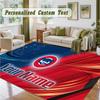 Crystal Velvet Square Rug Custom NameChicago Cubs Pattern Non Slip Home Floor Decor Rug
