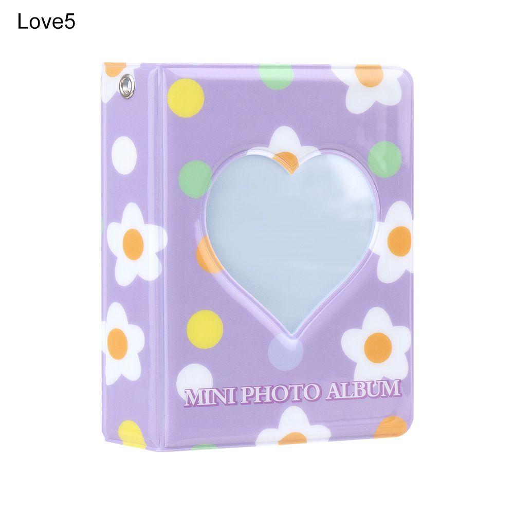 40 Pockets 3 Inches Photo Album Card Holder Receipt Storage Hollow Love Heart Photo Holder Business Card Bag Photocard Holder