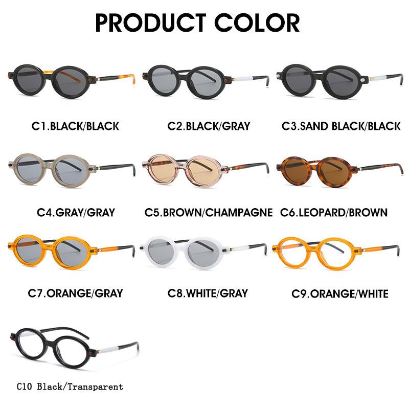 Fashion Oval Sunglasses For Men Women Retro Small Frame Punk Eyewear Luxury Brand Designer Sun Glasses