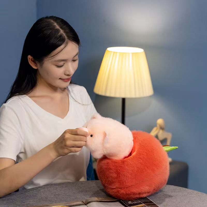 Latest Apple Pig Doll Kawaii Stuffed Plush Toy Handmade Doll Cartoon Anime Fun Cute Pillow Children's Birthday Gift Doll