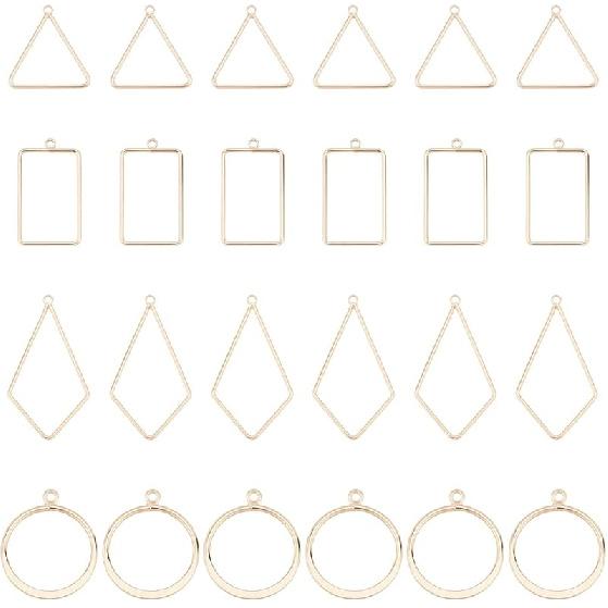 BENECREAT Pendant for Earrings Bracelet Necklace Making Hollow Geometric