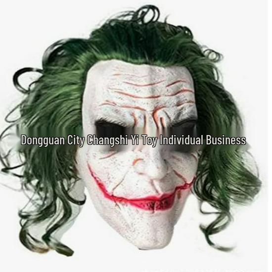 Joker & Harley Quinn Latex Masks: Dark Knight Inspired Green-Haired Clown & Clown Woman
