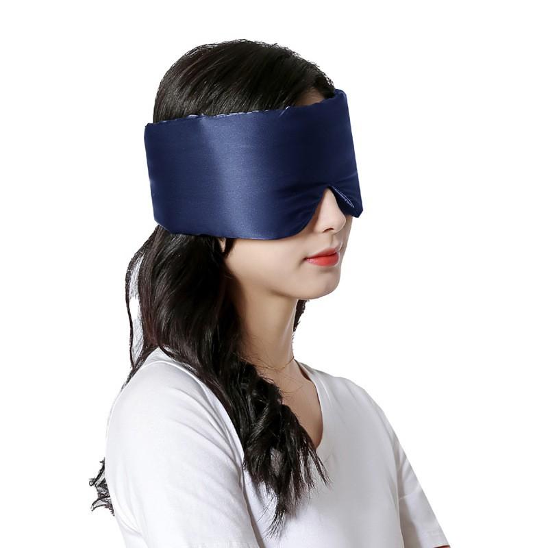 Silk Sleep Eye Mask Travel Night Rest Full Coverage Light Blocking Non-Pressure Comfort Fit
