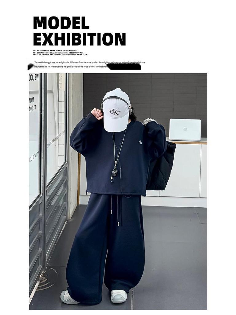 Mädchen 2025 Modische Frühling/Herbst Sportbekleidung Zweiteiliges Sweatshirt-Set