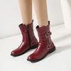 Large Size - Short Boots Women's Boots Winter Heel Boots Martin Boots
