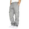 Men's Fleece-lined Cargo Pants with Cuffed Ankle and Multi-Pockets