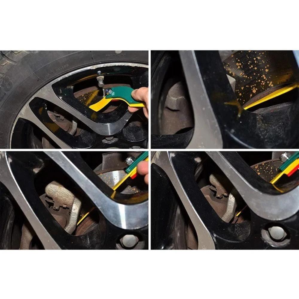2 Pcs Brake Lining Thickness Gauge Automotive Brake Pad Measuring Tool Disc and Drum Brake Lining Gauge Set Car Accessories