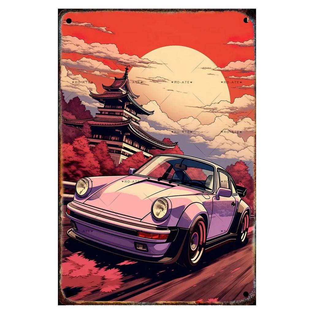 Plaque Metal Tin Signs Classic Cars Wall Decoration Vintage Art Posters Iron Painting for Man Cave Home Cafe Game Room Club Bar