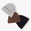 Fahsion Thick Knitted Hat Solid Color Daily Wear Women's Hat Keep Warm Pullover Cap Autumn