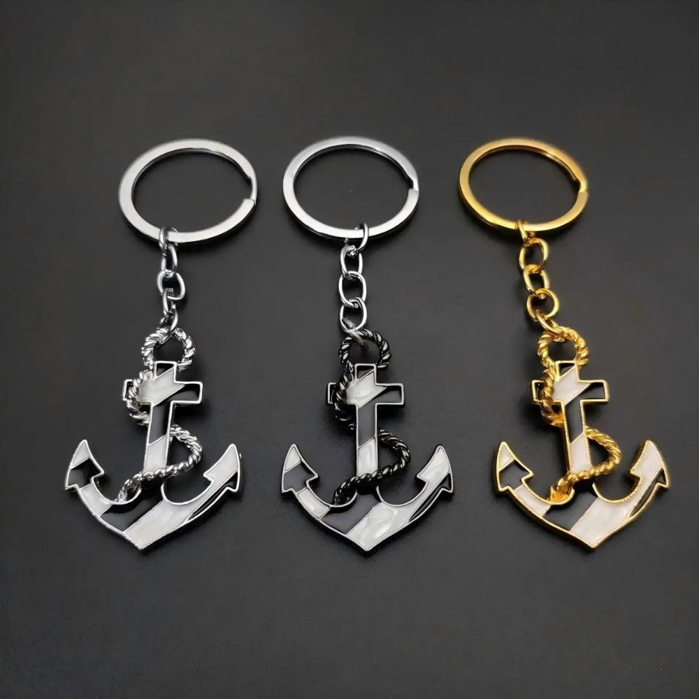 Charm Retro Metal Ship Anchor Keychain Bag Hanging Adventure Shipr Pirate Keyring Badge Car Key Trendy Personalization Gifts
