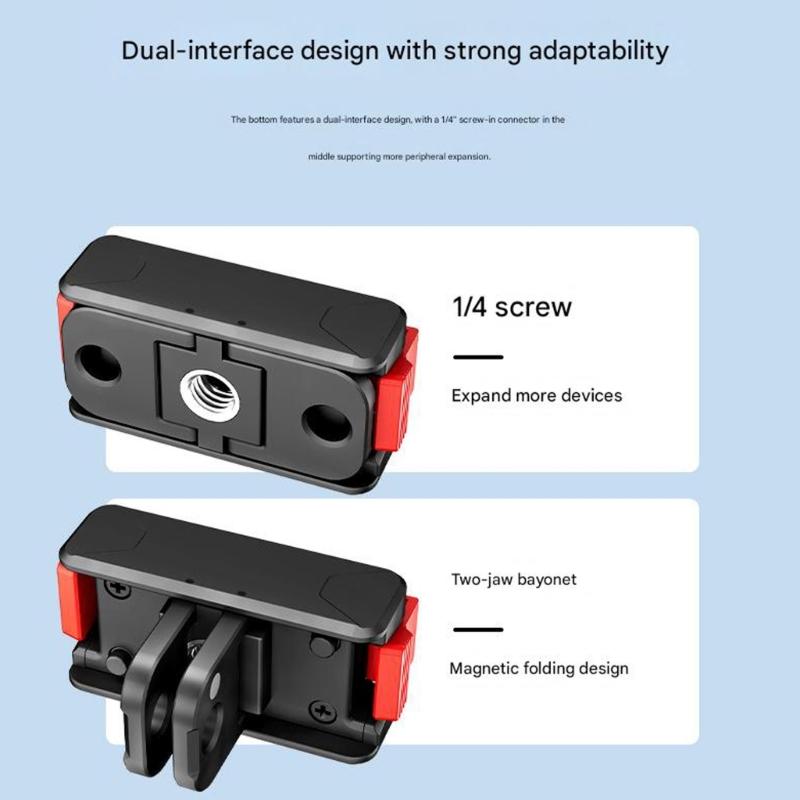 Aluminium Magnetic Quick Release Mount for Action Camera Protective Frame Case Aluminium Adapter for Action Camera Accessories