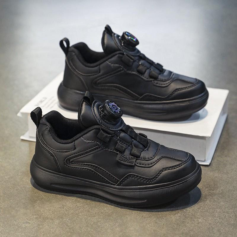 Kids Casual Sneakers With Rotating Snap Closure Lightweight School Shoes Boys Girls Fall