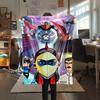 1PC Grendizer Goldorak Print Flannel Blanket, High quality Comfortable for All Seasons, Home Decor, Warmth and Comfort, Perfect for Christmas Gifts
