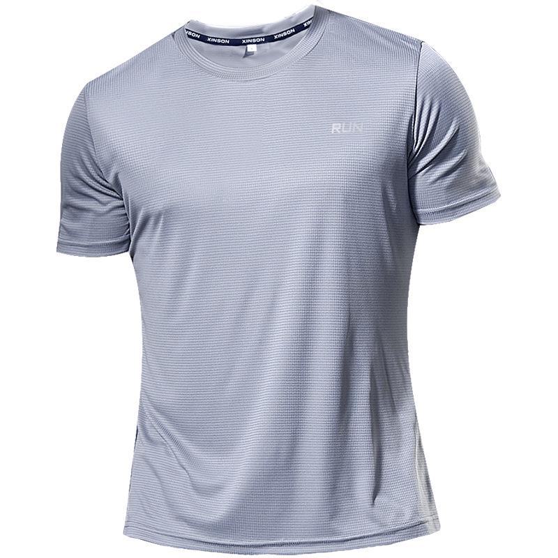 Men's Quick-Dry Summer Sports T-Shirt - Breathable, Loose Fit for Fitness, Running, and Basketball, Round Neck, Short Sleeves.