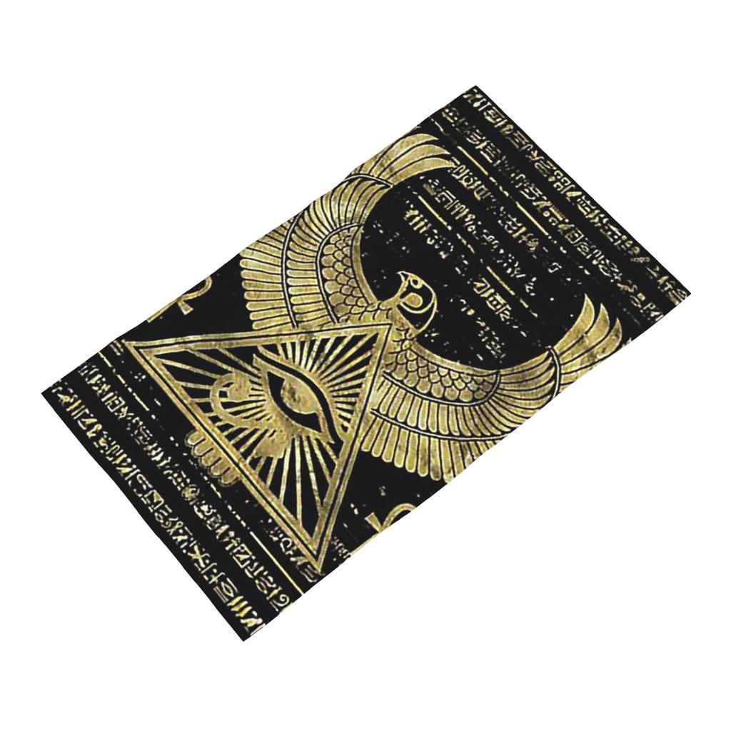 Egyptian Eye of Horus Wadjet Gold and Black Soft Face Towel Quick Dry Pool Bath Cotton Towels Absorbent Quick