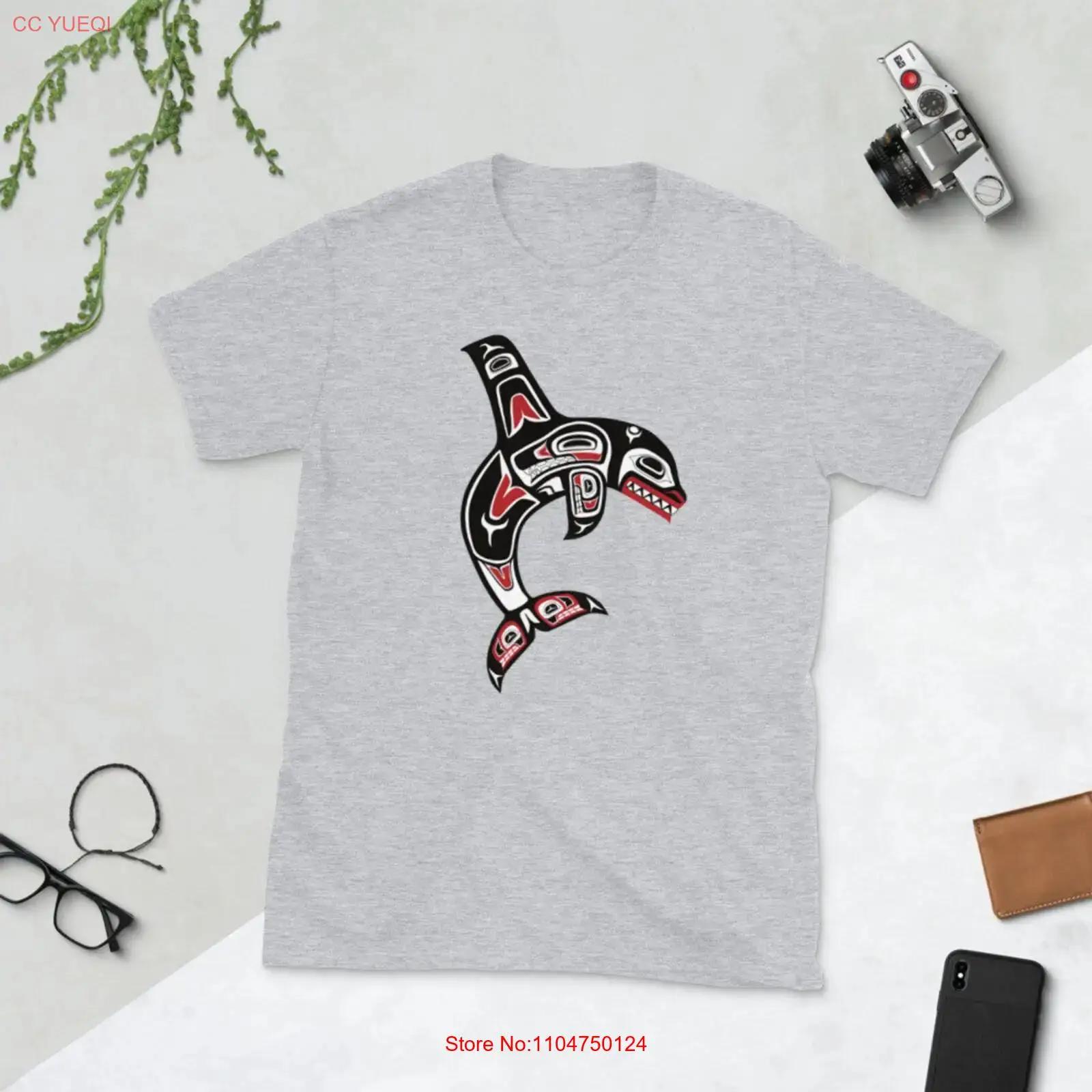 

Haida Tlingit Native Pacific Northwest Orca Killer Whale T Shirt vintage Washed graphic Casual Breathable Stretched Stylish S разноцветный