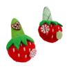 Adorable Strawberry Checkered Green Fabric Hair Clip Handmade Lightweight Design for Girls Fashion Hair Accessory