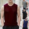 Nefes alabilen spor kolsuz bluz erkekler artı boyutu düz renk kolsuz gömlek yaz spor yelek