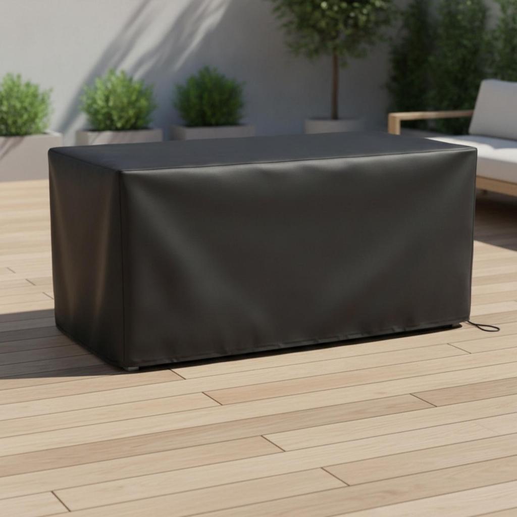 Rectangular Outdoor Storage Box Slipcover Tailored Deck Cover with