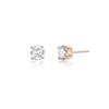 LUNNE 14k Round Brilliant 0.1 Carat Moissanite Earrings (14k Gold) #MOE02