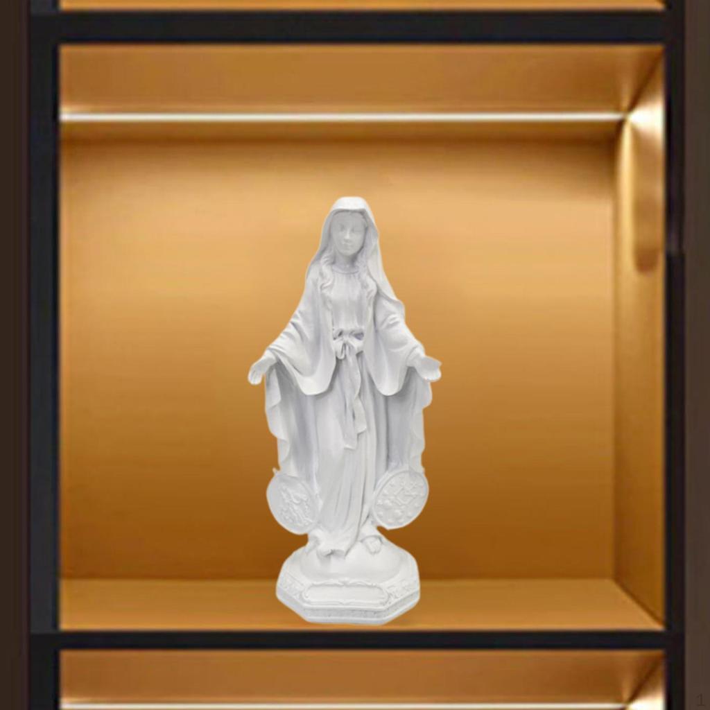 Catholic Mary Statue Figurine Craft Elegant Collection Figure Sculpture for Living Room