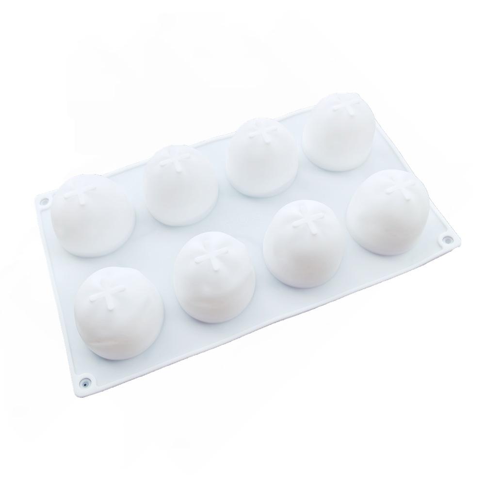 1 Pc 8 Orange Silicone Cake Mold, Ice Cream Ball Jelly Mousse Mold, Baked Peanut Chocolate Mold, Fondant Mold