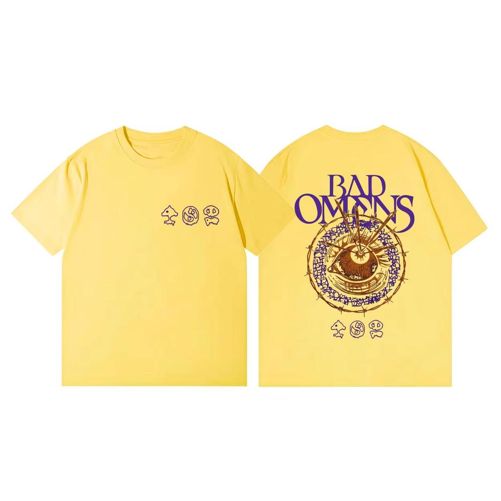 Rock Band Bad Omens Graphic T-shirt Men and Women Summer Gothic Clothing Fashion Round Neck Short Sleeved Top