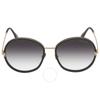 Gradient Smoke Round Ladies Sunglasses Ft0946 01b 58