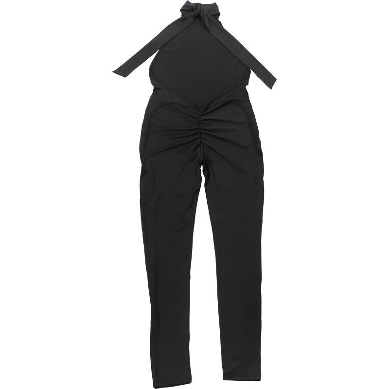 European-American Solid Color Halter Backless Yoga Jumpsuit, Spring/Summer 2026 Collection