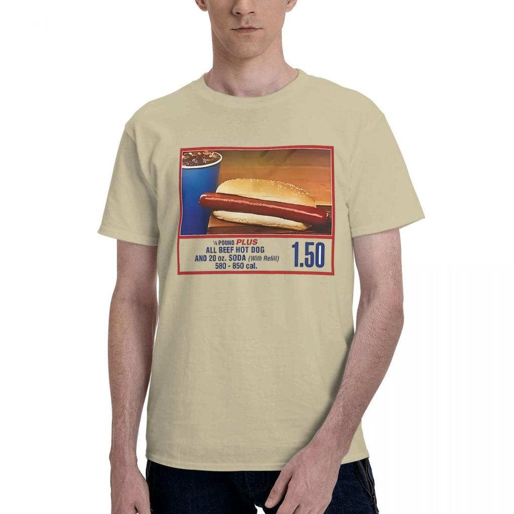 Costco Hot Dog 100 Cotton Casual Breathable Confortable Cute Mens TShirts Mens Shirt