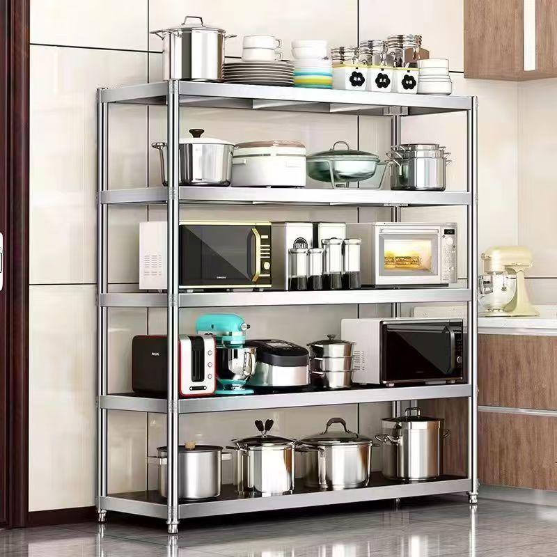 Stainless Steel Multi-Layer Kitchen Storage Rack for Microwave and Oven