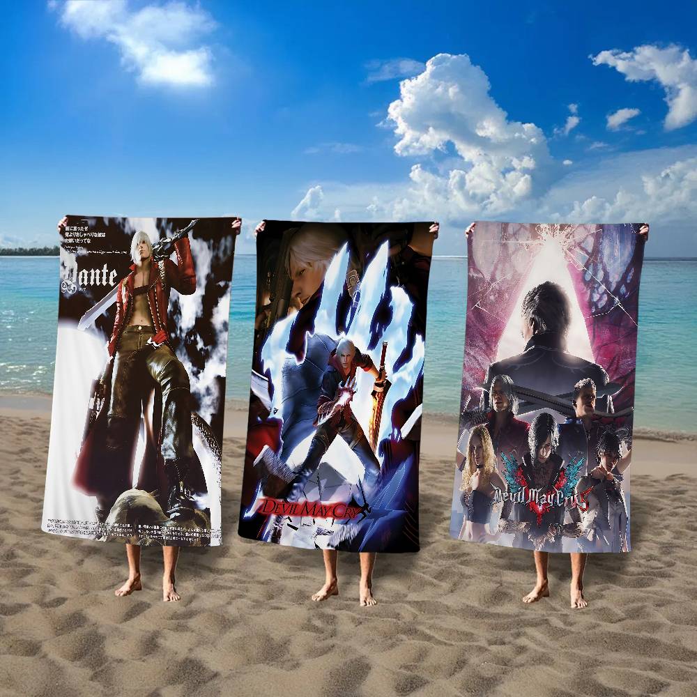 Game D-Devils May C-Cry Big Microfiber Beach Towels Quick Dry Towel Sand Beach Towels Pool Towel For Travel Swim Pool Yoga