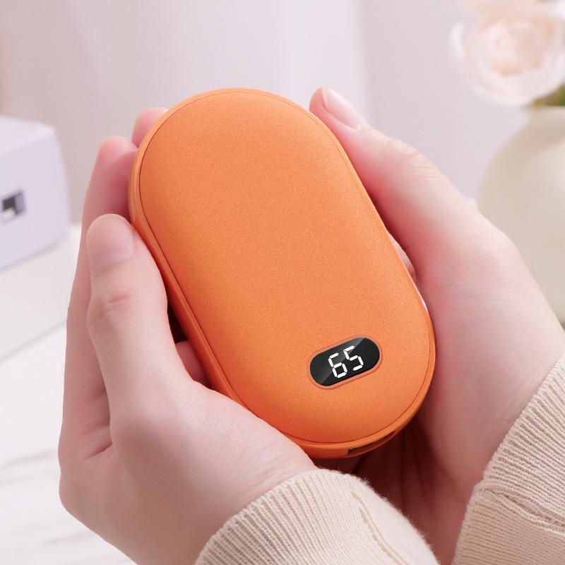 2-in-1 USB Rechargeable Hand Warmer & Charger with Digital Display