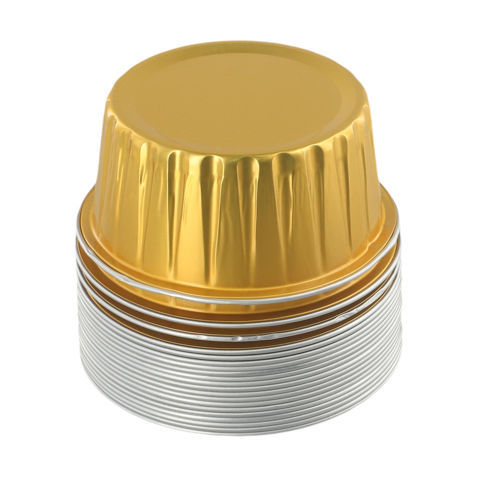 

20PCS Foil Cups 8.4*6.5*3.4cm Aluminum Foil Cake Decorating