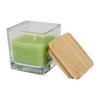 Ambra Glass Bamboo Lid Scented Candle
