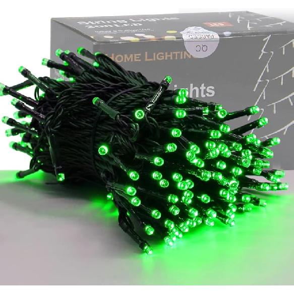 HOME LIGHTING 66ft Halloween Decorative Mini Lights, 200 LED Green Wire Fairy Starry String Lights Plug in, 8 Lighting Modes, for Indoor Outdoor Xmas